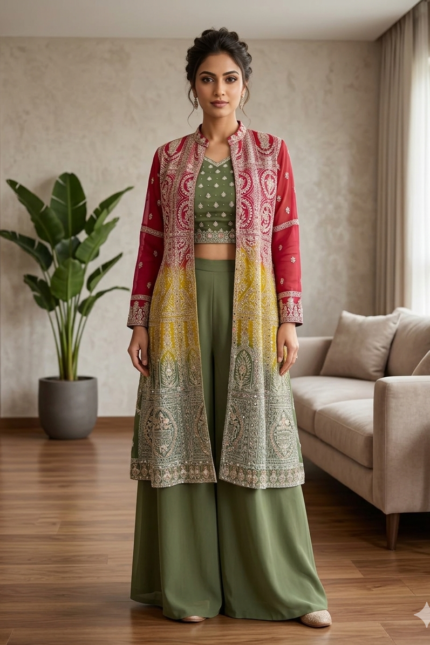 SIMISH Festive Ethnic Co-Ord Set for Women | Designer Indo-Western Party & Traditional Wear Outfit