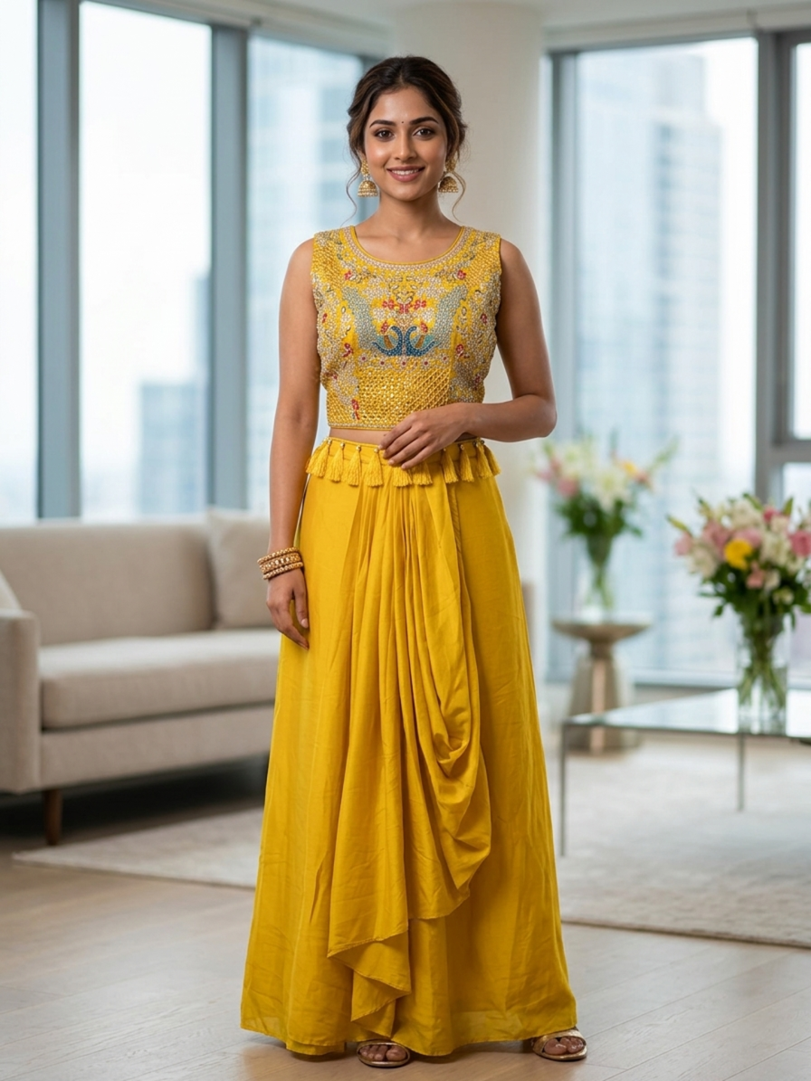 SIMISH Embroidered Ethnic Party Wear Dress for Women | Designer Festive, Wedding & Traditional Outfit
