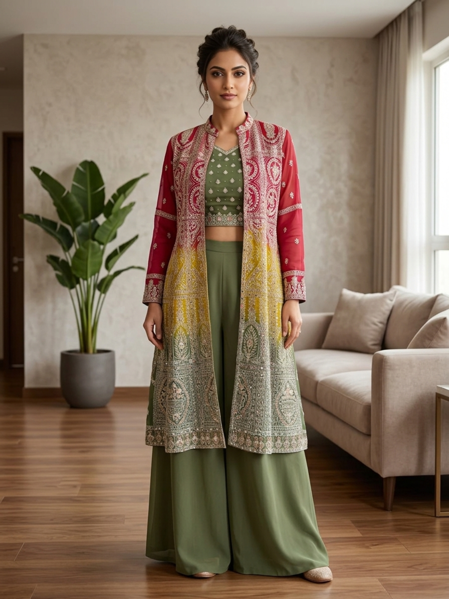 SIMISH Festive Ethnic Co-Ord Set for Women | Designer Indo-Western Party & Traditional Wear Outfit
