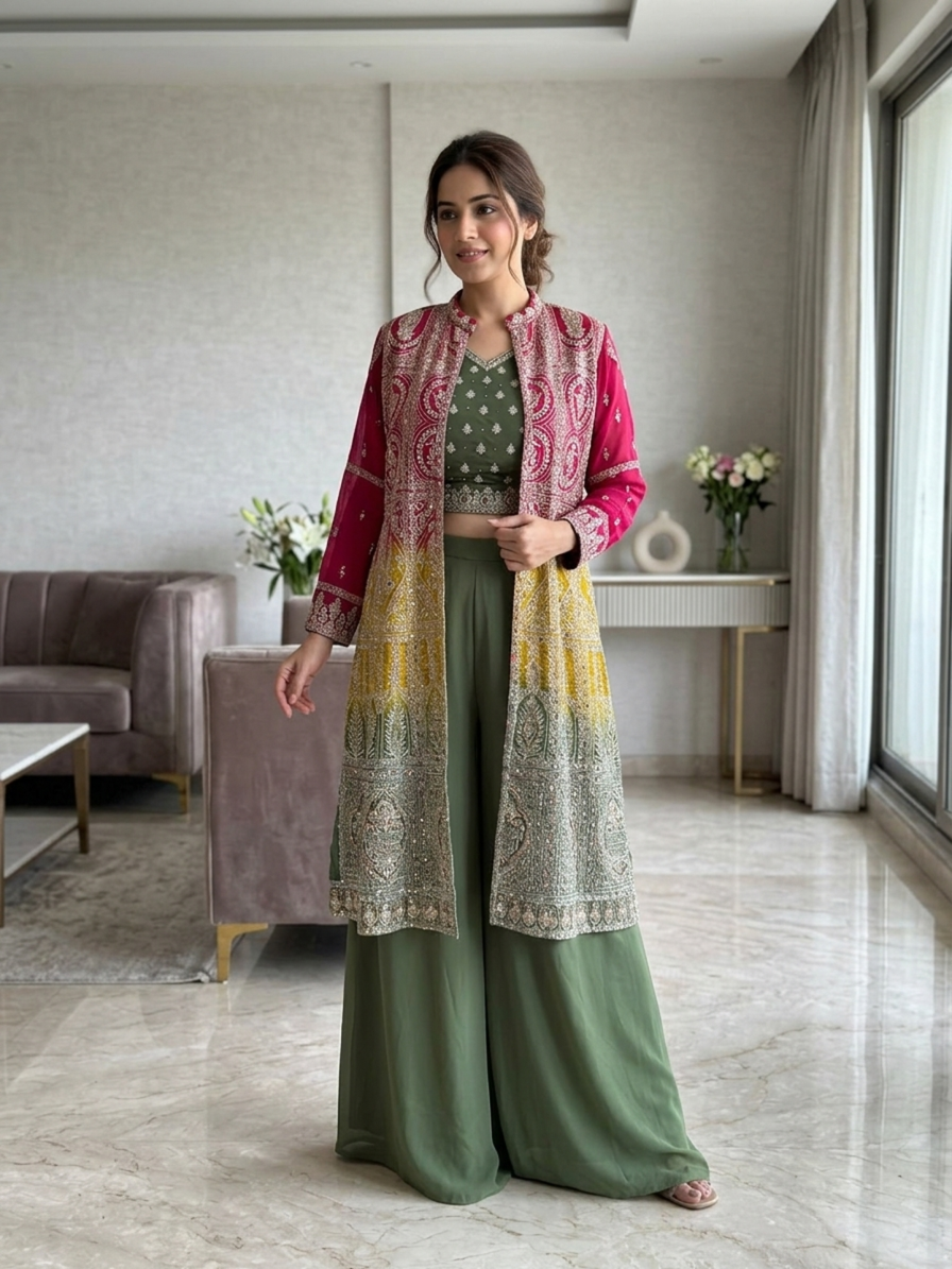 SIMISH Festive Ethnic Co-Ord Set for Women | Designer Indo-Western Party & Traditional Wear Outfit
